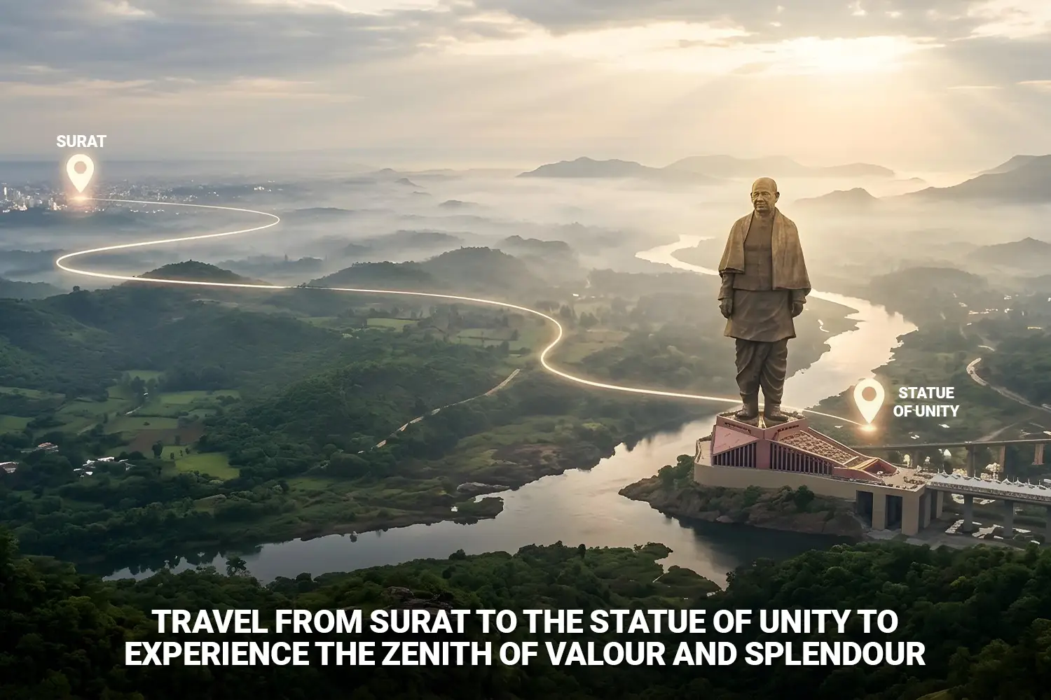 surat to statue of unity